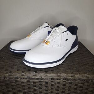 Skechers Men's White and Navy Golf Shoes